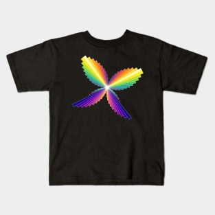 Rainbow Butterfly | Flying Wings Bar Charts Black Kids T-Shirt